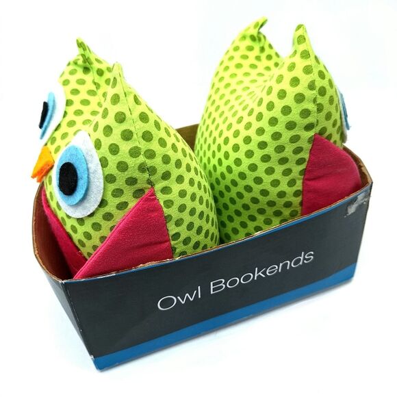 NIB Stuffed Owl Bookends (Set of 2) - Picture 4 of 6
